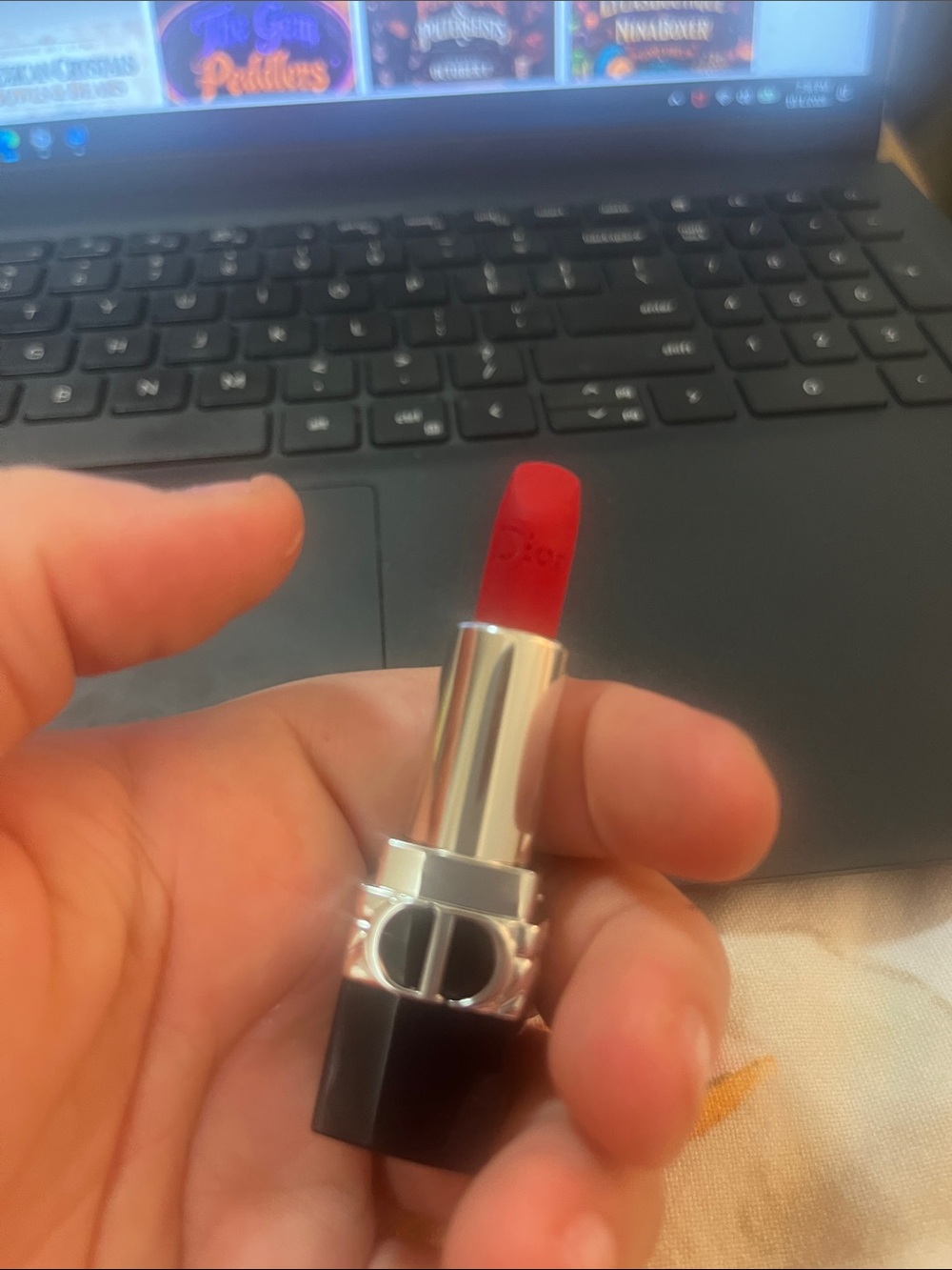 Dior Bold Red Cream Lipstick, mini